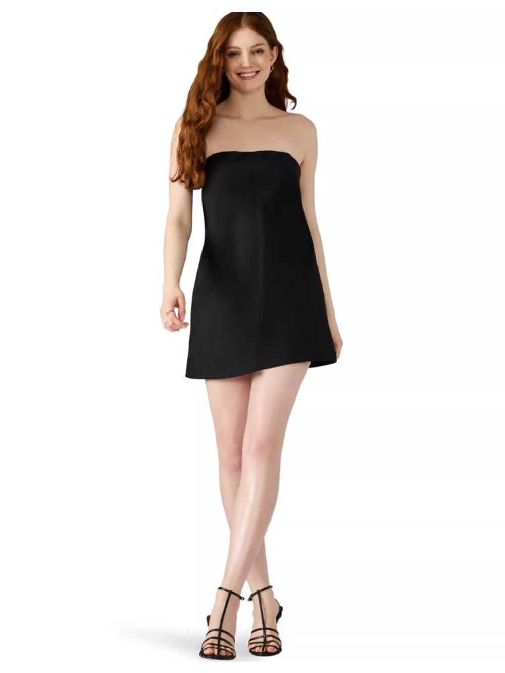 Steve Madden Morgana Strapless Mini Dress Romper Black M NWT